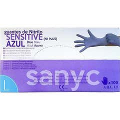 Sanicen Gants Nitrile Sensibles Taille L 100uts