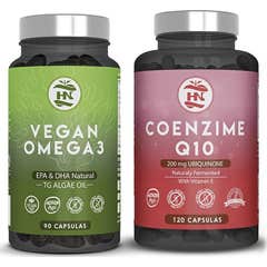HN Pack Vegan Omega 3 90 caps + Coenzyme Q10 120 caps