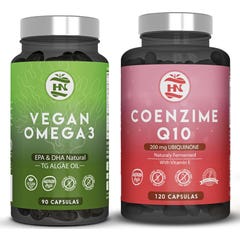 HN Pack Vegan Omega 3 90 caps + Coenzyme Q10 120 caps