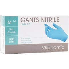 Vitadomia Gant Nitrile Non Poudré Taille S 6-7 100uts