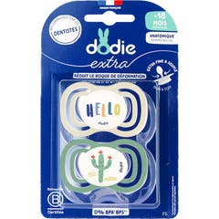 Dodie Extra Sucette Anatomique +18M F6 Vert 2 uts