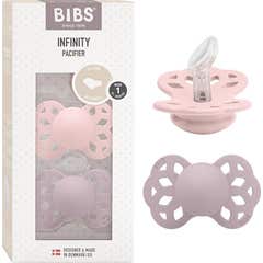 Bibs Infinity Pacifier Silicone Anatomical Ivory Blush 2 Unités