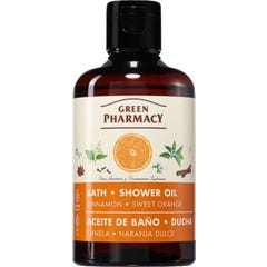 Green Pharmacy Huile Bain et Douche Cannelle Orange Douce 250 ml