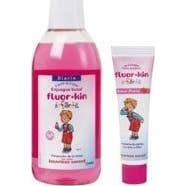 Fluor-Kin Kids Strawberry Bain de bouche 500ml + Fluor-Kin Kids Strawberry Dentifrice 50ml