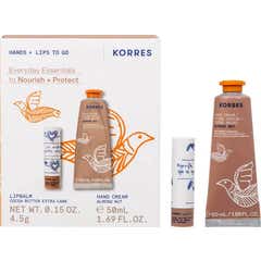 Korres Coffret Mains Amande 50 ml + Baume Lèvres 4,5 g