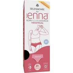 Enna Menstrual Brief Hipster Noir Flux Modéré Jour/Nuit T M