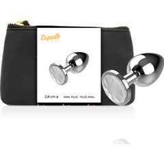 Coquette Anal Plug Metal Size S Crystal Clear 2.7X 8cm 1pc