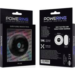 Powering Super Flexible Heavy Duty Penis Ring Pr08 Black 1pc