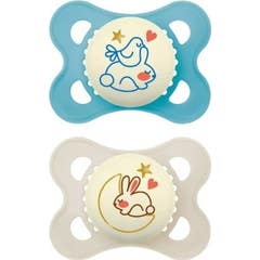 Mam Sucette Silicone Original Pure Night Bleu 2 Unités