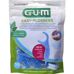 Sunstar Gum Easy Flossers menthe fraîche Vit-E+Fluor 30 unités