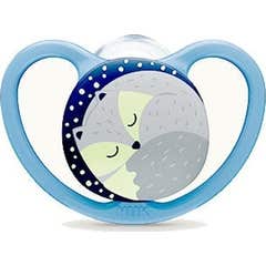 Nuk Sucette en silicone Space Night 18-36M 1ud