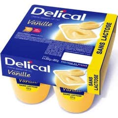 Delical Crème Dessert Hp HC Sans Lactose Vanille 4x200g