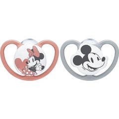 Nuk Space Suceute Silicone Minnie 6-18M 2 unités