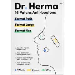Dr. Herma Patch Anti-Boutons Mix Petit Large Nez 16uts