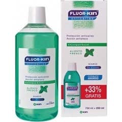 Bain de bouche quotidien Fluor-Kin anticaries 750ml + 250ml GRATUIT