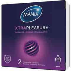 Manix Xtra Pleasure Avec Réservoir Lubrifié 2 Préservatifs