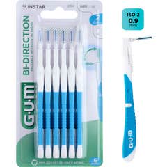 GUM Brosse interdentaire Bi-Direction medium 0.9mm 6 Unités