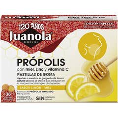 Juanola Propolis Miel Zinc et Vitamine C Citron Miel 36 Pastilles