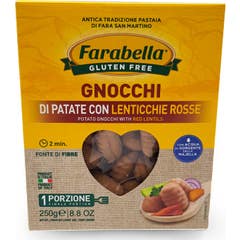 Farabella Gnocchi Pommes de Terre Lentilles Rouges 250g