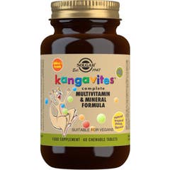 Solgar Kangavites Multi Vitamines Et Minéraux Arôme Naturel Tropical 60 Comprimés À Croquer