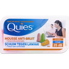 Quies Mousse Anti-Bruit 3 Paires