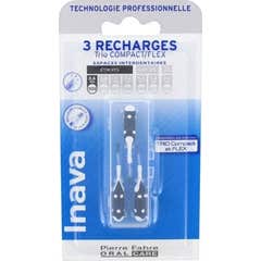 Inava Trio Compac Brosset Rechar Noir Blist/3