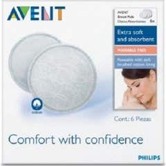 Avent Coussinets d'Allaitement Lavables 6 unités