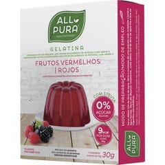 All Pura Gelatina Frutos Rojos Stevia 30g