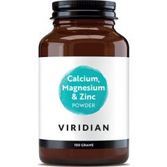 Viridian Calcium Magnésium Zinc avec Vitamine C Poudre 100g