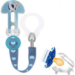 Sucette pour bébé Mam Clip It ! bleu
