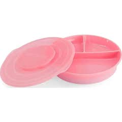 Assiette divisée Twistshake +6 Mois Rose 1 pièce