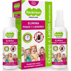 Bacterisan Pack Pédiculicide Élimine poux et lentes 2x100 ml