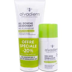 Alvadiem Pack Gel douche déodorant + Roll-on 200 ml + 40 ml