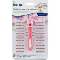 Lovyc Maquinilla + Recambio Hojas Acero Mujer 21uds