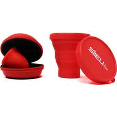 Sileu Kit Go Menstrual Cup + Etui + Stérilisateur Rouge L