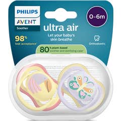 Philips Avent Ultra Air Sucette Toucan Papillon 0-6M 2uts