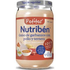 Nutribén Petit Pot Ragoût de pois chiches au poulet et au bœuf 235 g