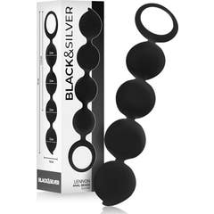 Black&Silver Lennon Plug Anal avec Boules Anales 15cm 1ut