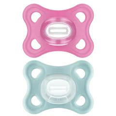 Mam Comfort Sucette Silicone 3-12 Mois Rose/Vert 2 uts
