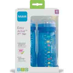 Mam Biberon Easy Active Garçon Débit 2x330ml