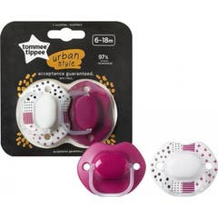 Tommee Tippee Sucettes 6-18 M Urban Fille 2uts