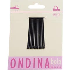 Ondina Clip Cheveux Boule Noir 50mm 12uts