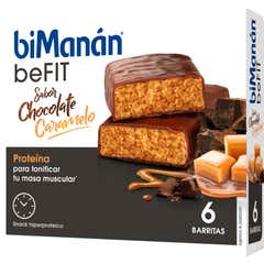 biManán® beFIT Barres Chocolat Caramel 6 Unités