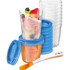 Avent Récipients à lait maternel 10x180ml + 10x240ml + 10x240ml + 10x240ml + 20 couvercles + cuillère 1 livret de recettes
