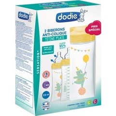 Dodie Biberons Anti-Colique +6m Jaune 2x330ml