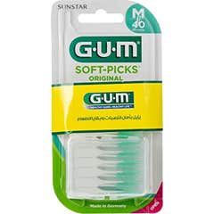 Gum Softpicks Brosse en Caoutchouc Regular 40uts