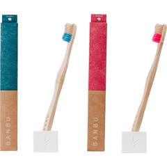 Banbu Adulte Brosse à dents dure Bleu 1 pièce