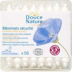 Douce Nature Bâtonnets Sécurité Bébé 56 bâtonnets