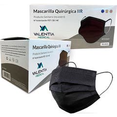 Valentia Medical Masque Chirurgical IIR Noir 40 Unités