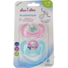 Luc et Lea Sucette Symétrique 6-18m Lama et Cactus 2unts